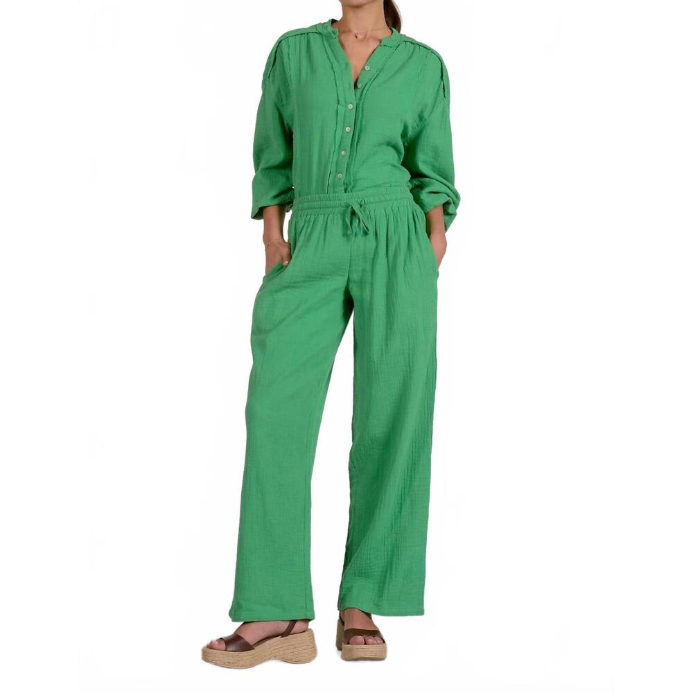 NEW ELAN smock pants in kelly green